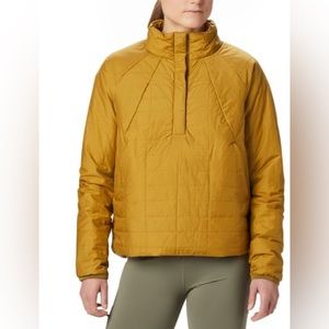Mountain Hardwear | Dark Bolt Yellow Quilted Insulated Skylab Pullover